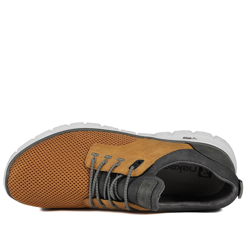 Rieker Breathable Bungee Lace Trainers - RKR43570 / 328 775 - Yellow - Image 5