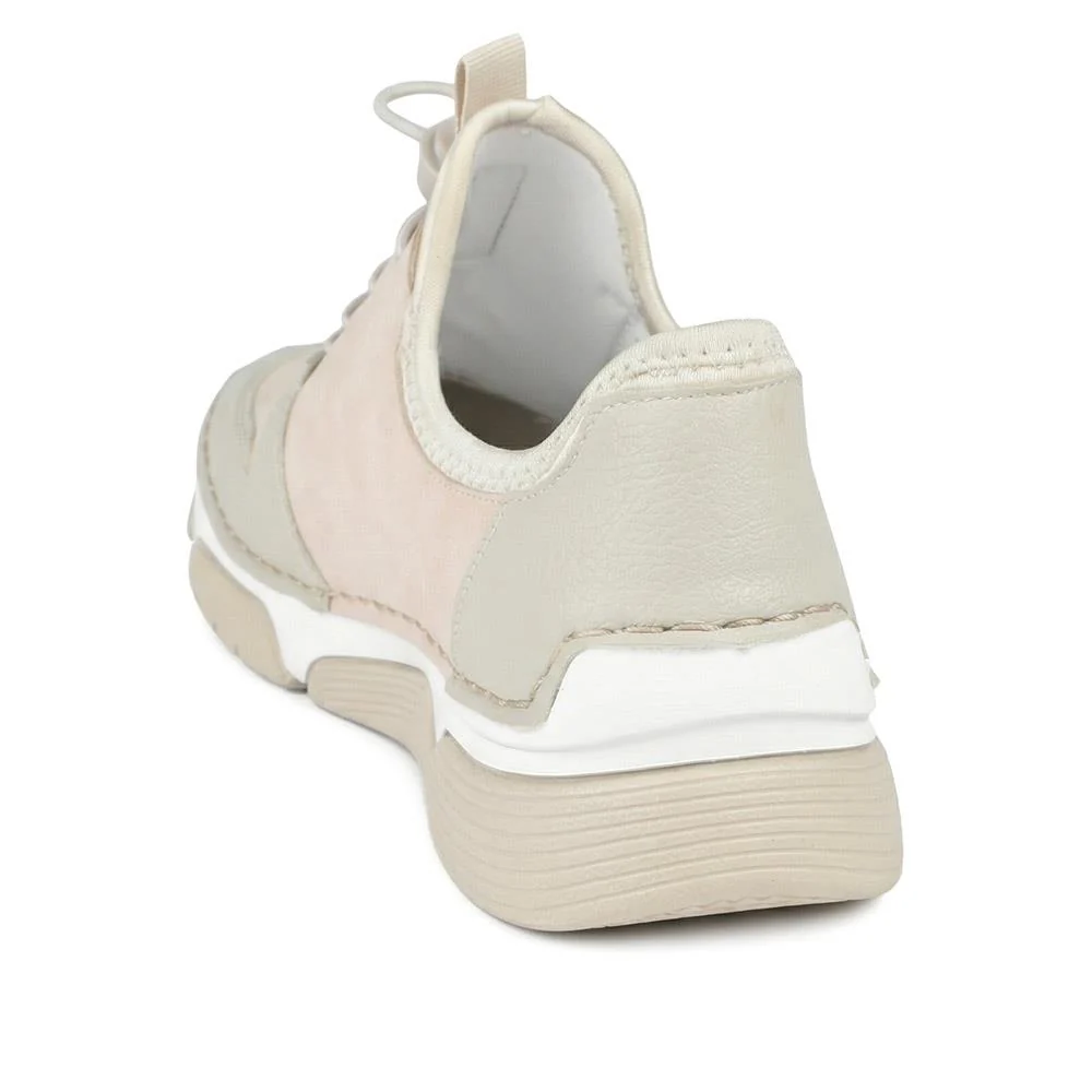 Rieker Bungee Lace City Trainers - RKR43529 / 328 780 - Beige - Image 3