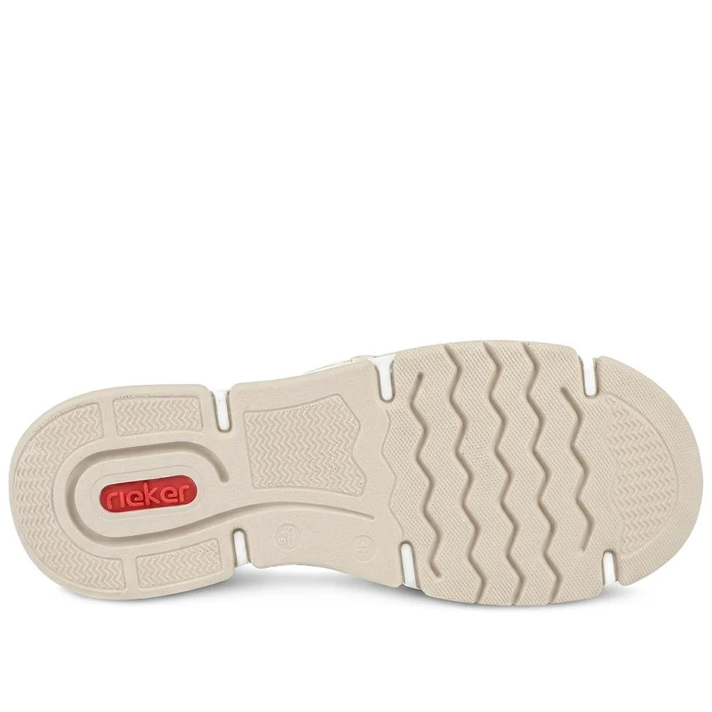Rieker Bungee Lace City Trainers - RKR43529 / 328 780 - Beige - Image 5