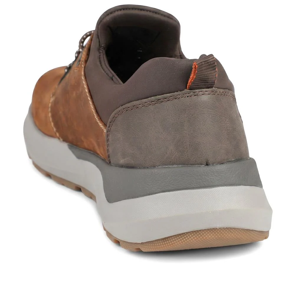 Rieker Bungee Lace Shoes With Rugged Sole - RKR43050 / 330 231 - Brown - Image 3