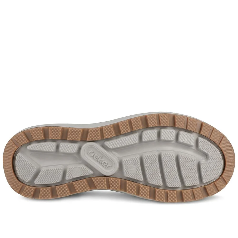 Rieker Bungee Lace Shoes With Rugged Sole - RKR43050 / 330 231 - Brown - Image 5