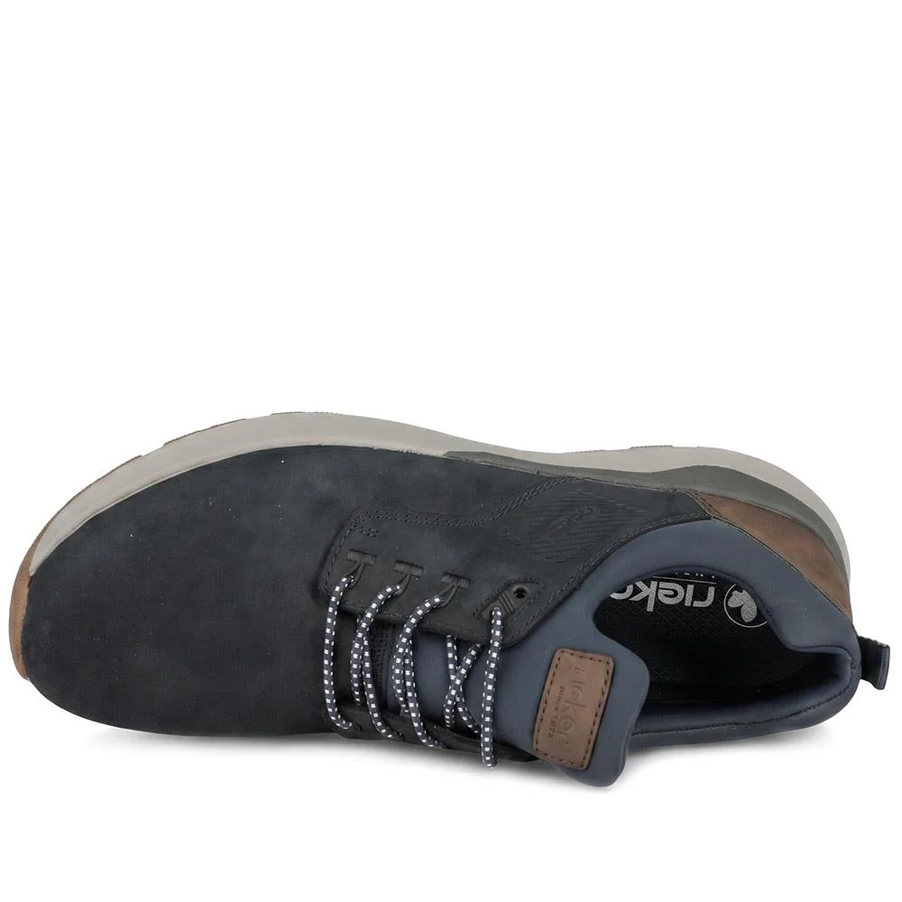 Rieker Bungee Lace Shoes With Rugged Sole - RKR43050 / 330 231 - Navy - Image 4