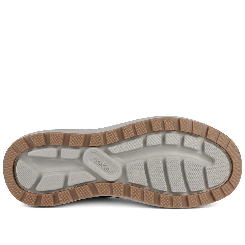 Rieker Bungee Lace Shoes With Rugged Sole - RKR43050 / 330 231 - Navy - Image 5