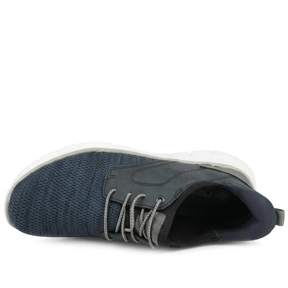Rieker Bungee Lace Slip On Trainers - RKR43571 / 328 776 - Navy - Image 4