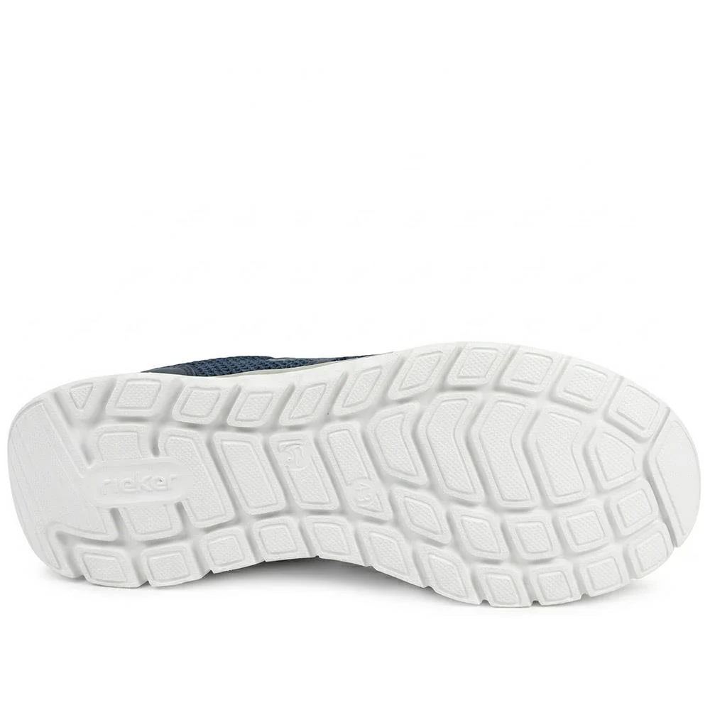 Rieker Bungee Lace Slip On Trainers - RKR43571 / 328 776 - Navy - Image 5