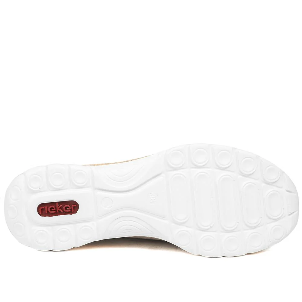 Rieker Bungee Lace & Zip Trainers - RKR43007 / 328 772 - Grey - Image 6