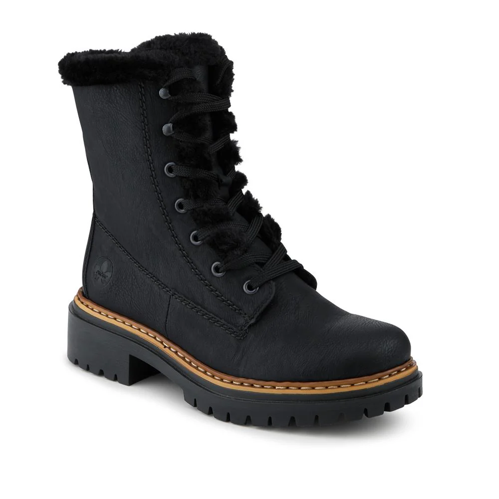Rieker Cushioned Lace Up Boots - RKR42543 / 328 184