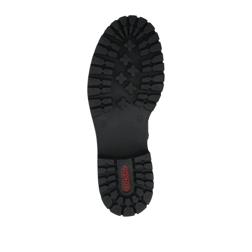Rieker Cushioned Lace Up Boots - RKR42543 / 328 184 - Black - Image 5
