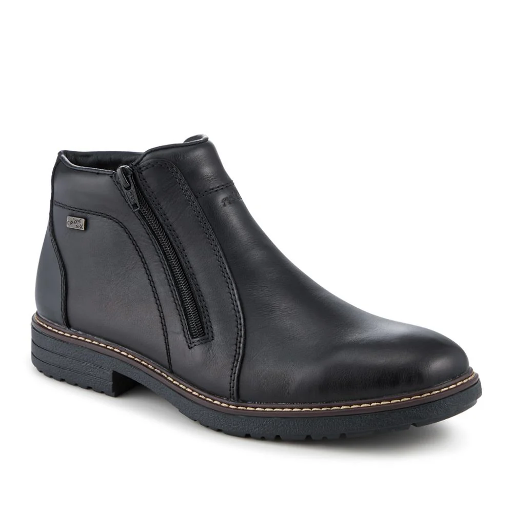 Rieker Cushioned Zip Up Ankle Boots - RKR42540 / 328 105 - Black