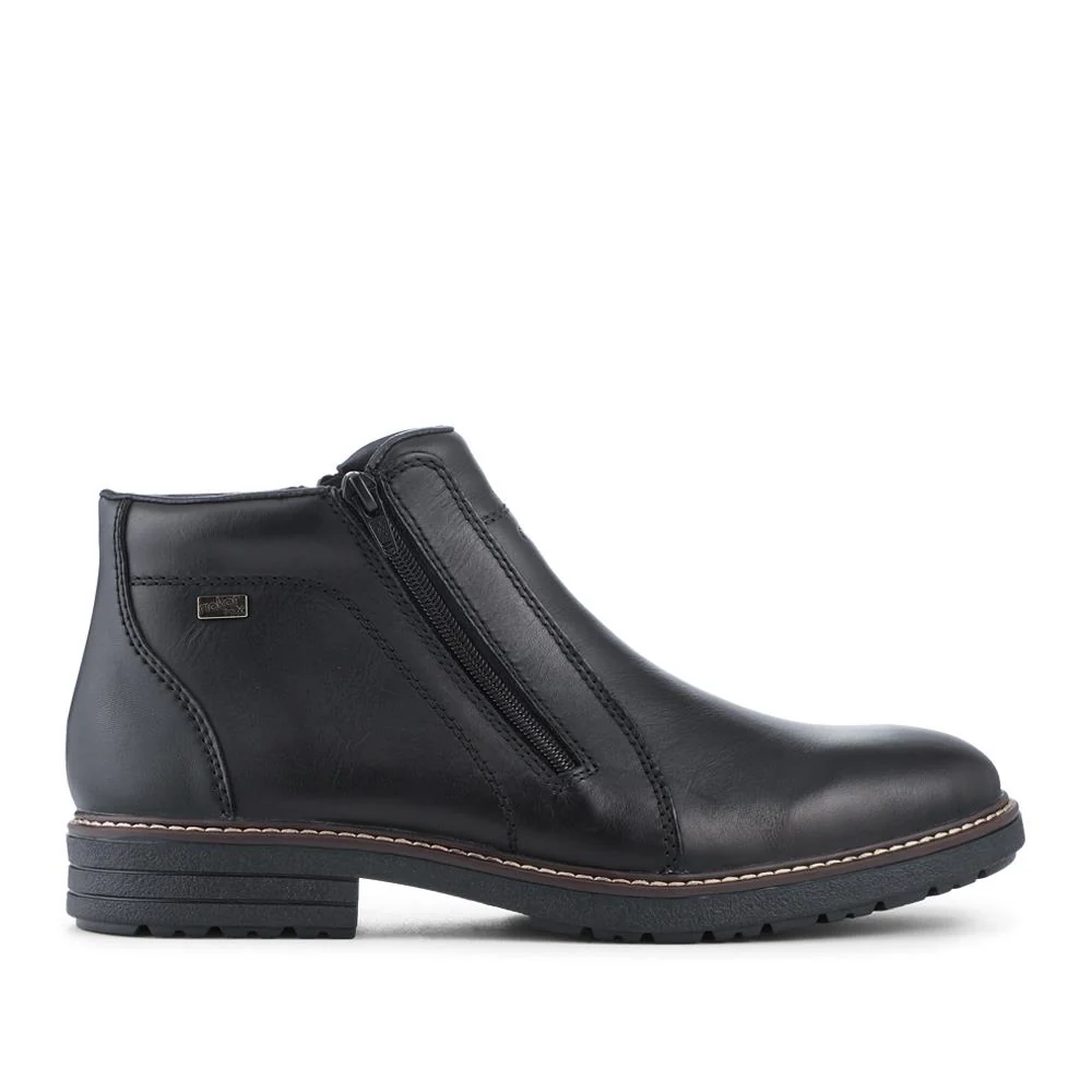 Rieker Cushioned Zip Up Ankle Boots - RKR42540 / 328 105 - Black - Image 2