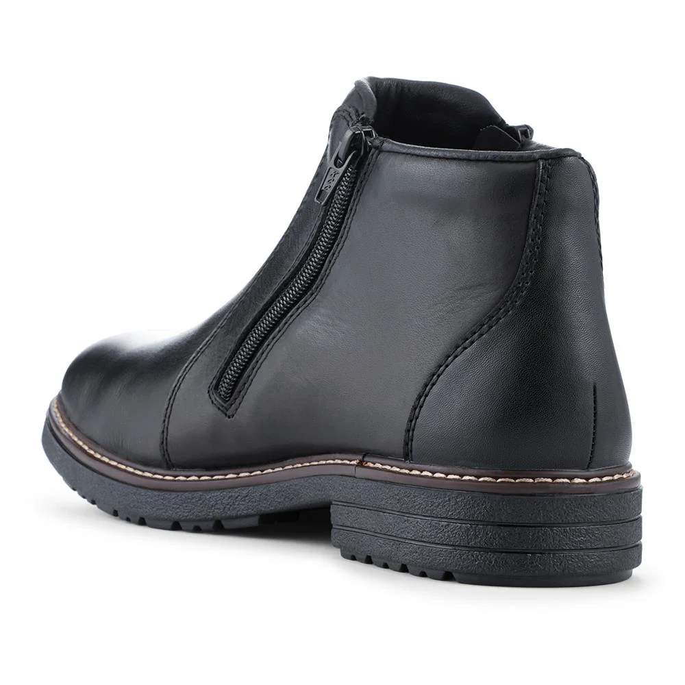 Rieker Cushioned Zip Up Ankle Boots - RKR42540 / 328 105 - Black - Image 3