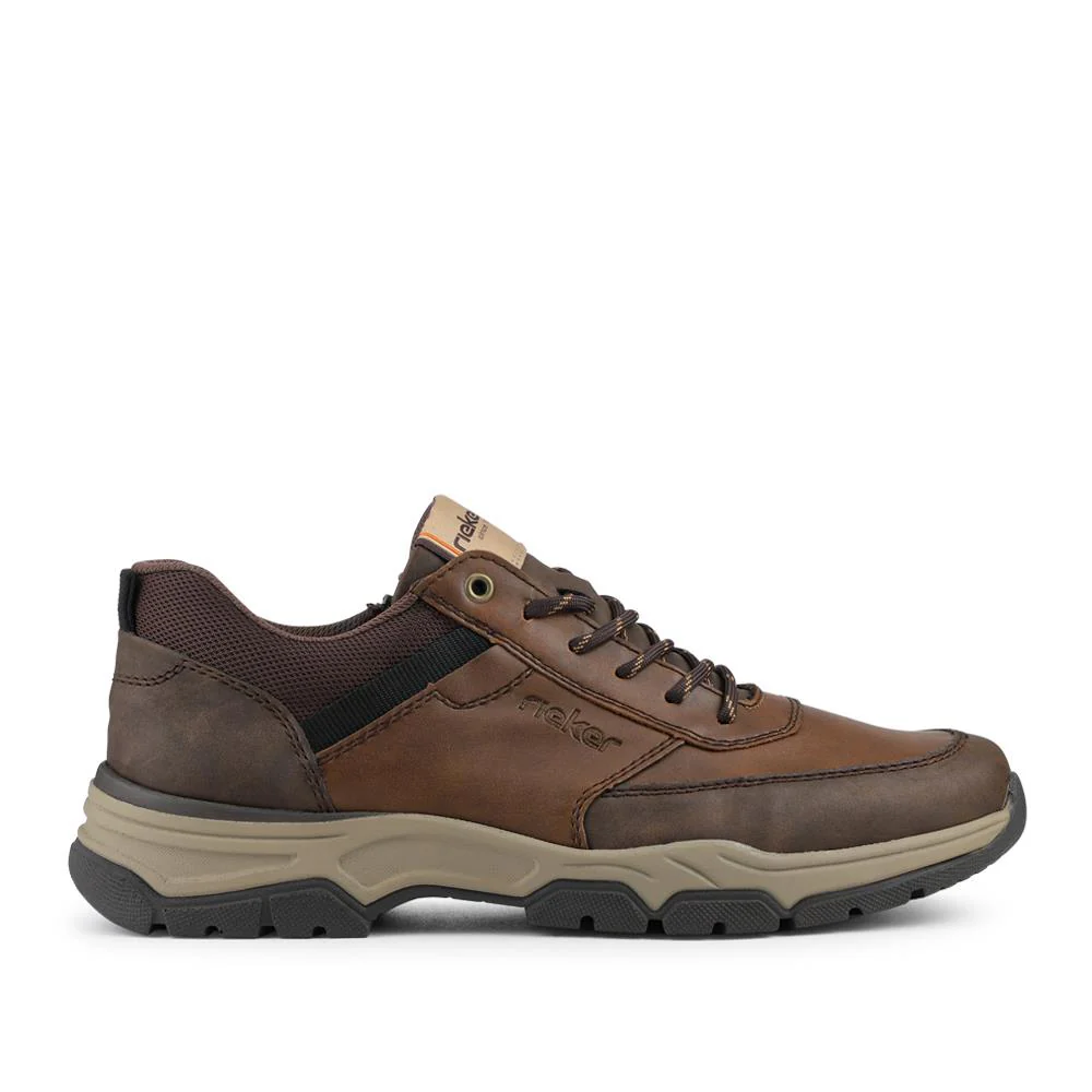 Rieker Exclusive Leather Walking Shoes - RKR42520 / 327 831 - Brown - Image 2