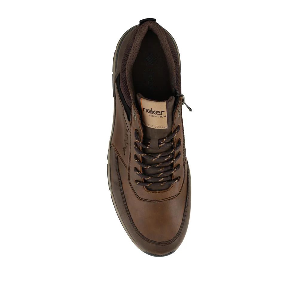 Rieker Exclusive Leather Walking Shoes - RKR42520 / 327 831 - Brown - Image 4
