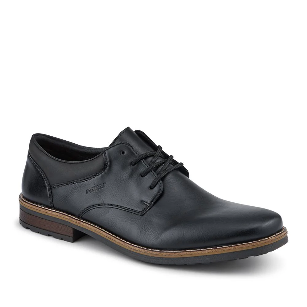 Rieker Extra-Wide Lace-Up Shoes - RKR42518 / 327 830 - Black