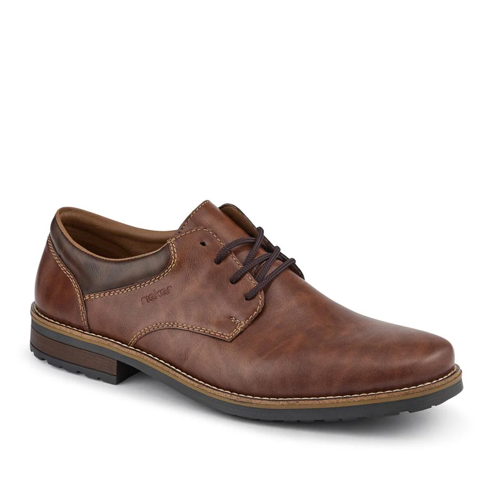 Rieker Extra-Wide Lace-Up Shoes - RKR42518 / 327 830 - Tan