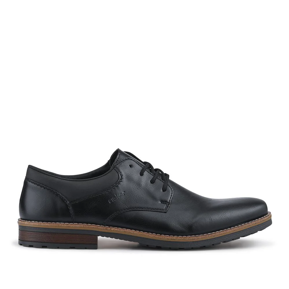 Rieker Extra-Wide Lace-Up Shoes - RKR42518 / 327 830 - Black - Image 2