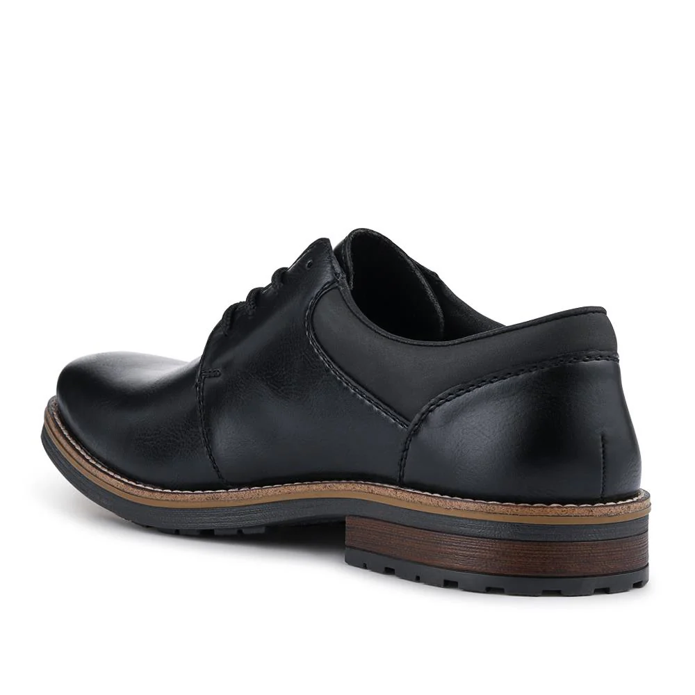 Rieker Extra-Wide Lace-Up Shoes - RKR42518 / 327 830 - Black - Image 3