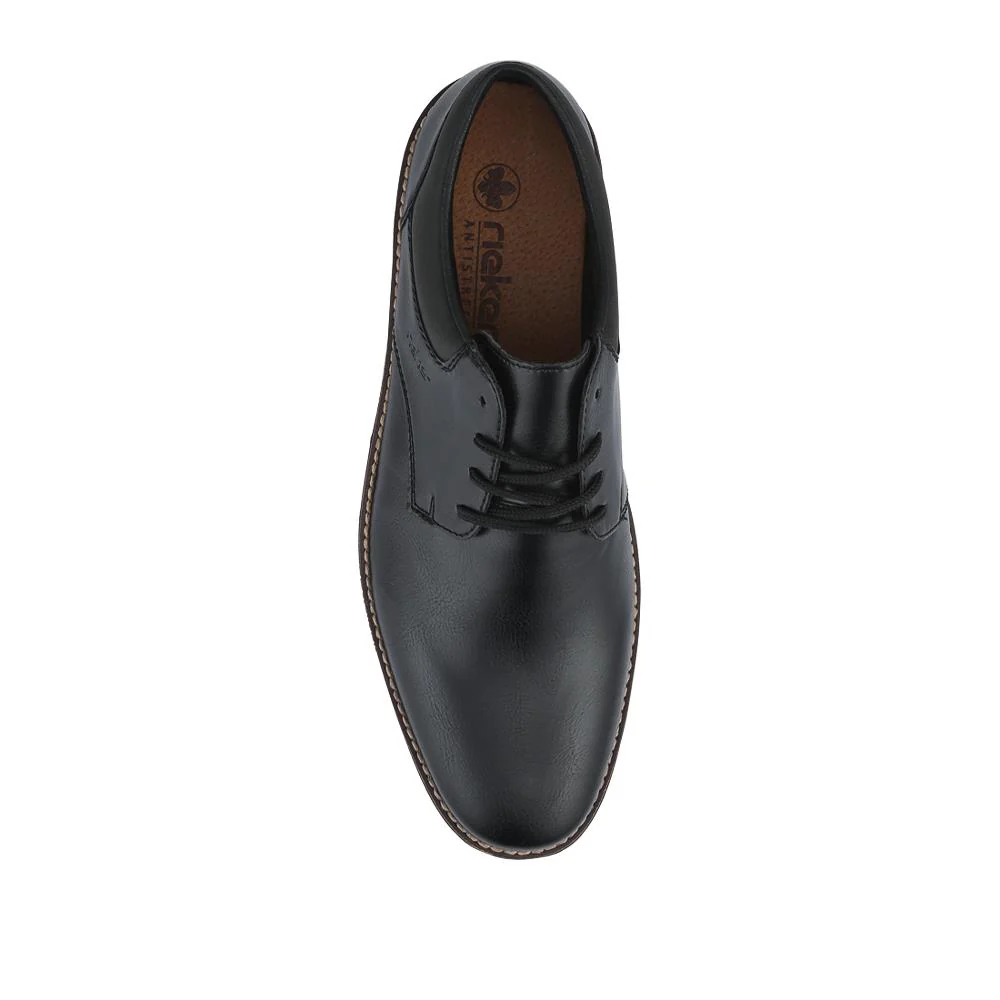 Rieker Extra-Wide Lace-Up Shoes - RKR42518 / 327 830 - Black - Image 4