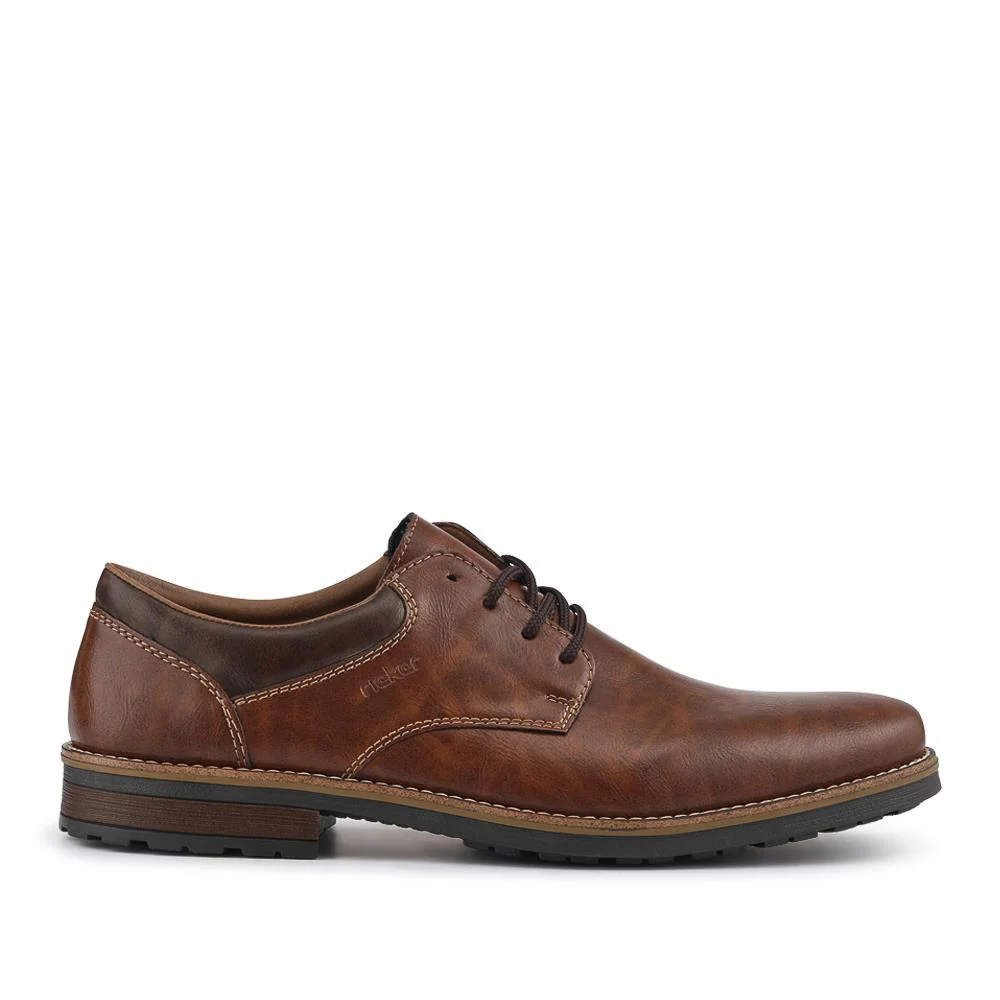 Rieker Extra-Wide Lace-Up Shoes - RKR42518 / 327 830 - Tan - Image 2