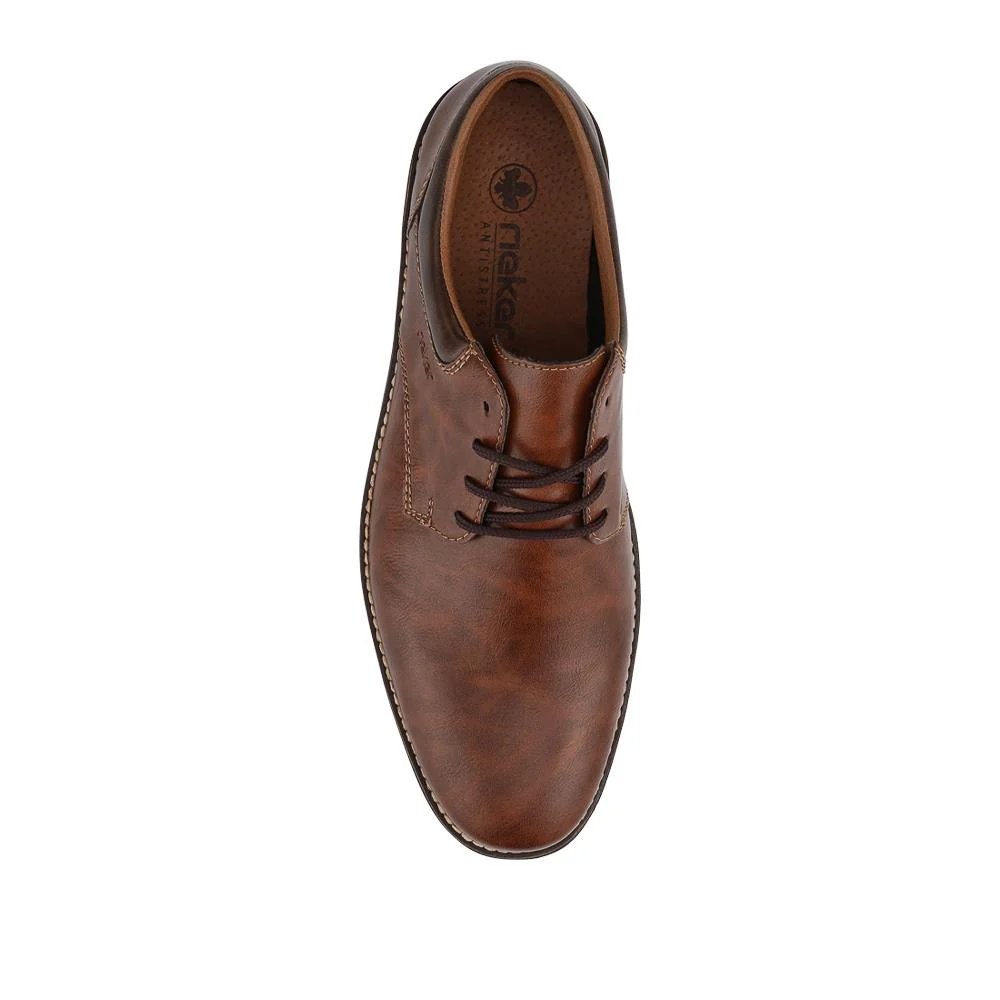 Rieker Extra-Wide Lace-Up Shoes - RKR42518 / 327 830 - Tan - Image 4