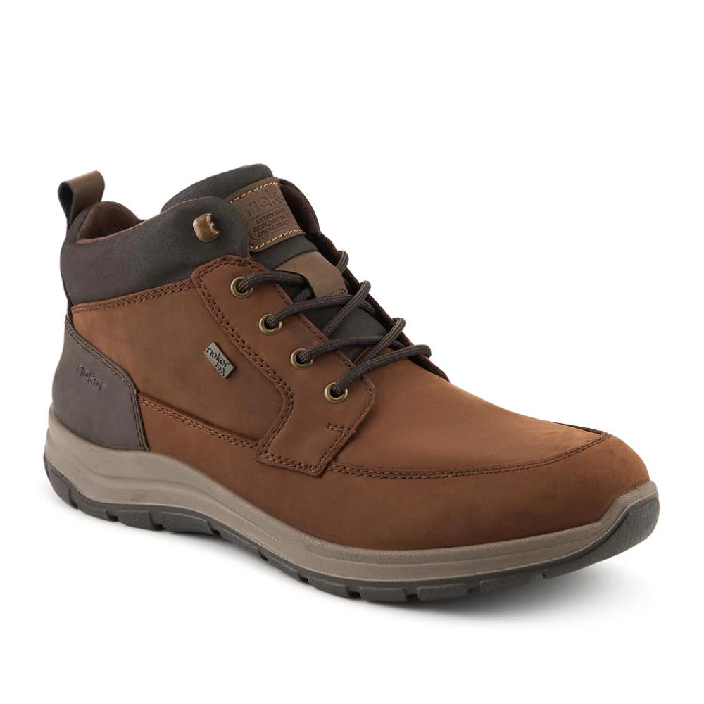 Rieker Extra Wide Leather Lace Up Boots - RKR42536 / 328 101