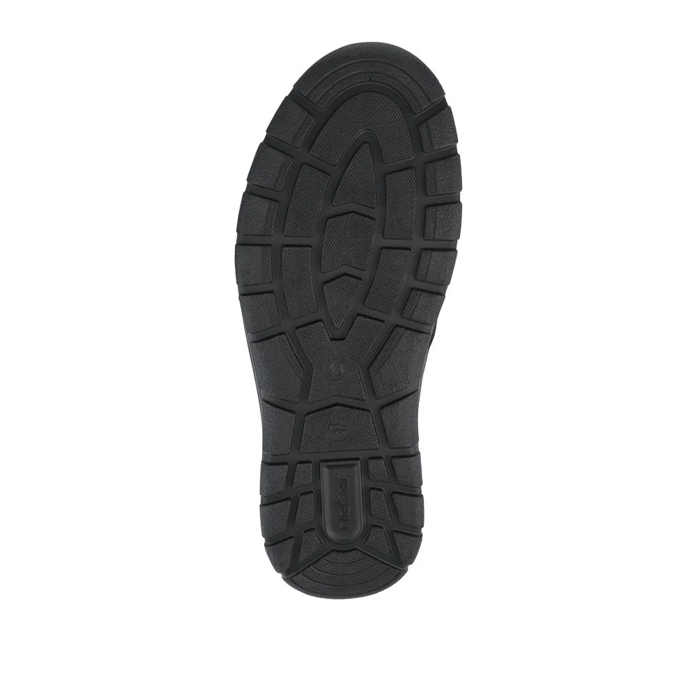 Rieker Extra-Wide Leather Slip-On Shoes - RKR42515 / 327 829 - Black - Image 5