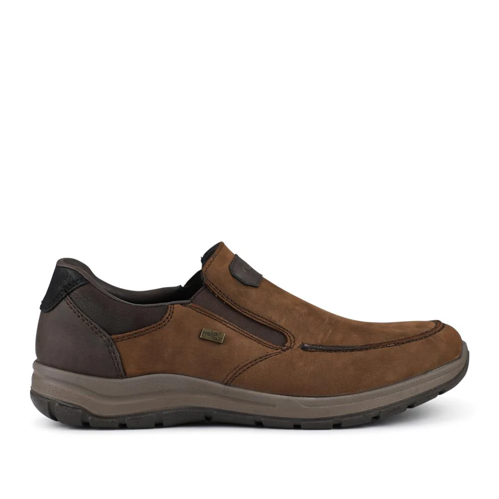 Rieker Extra-Wide Leather Slip-On Shoes - RKR42515 / 327 829 - Brown - Image 2
