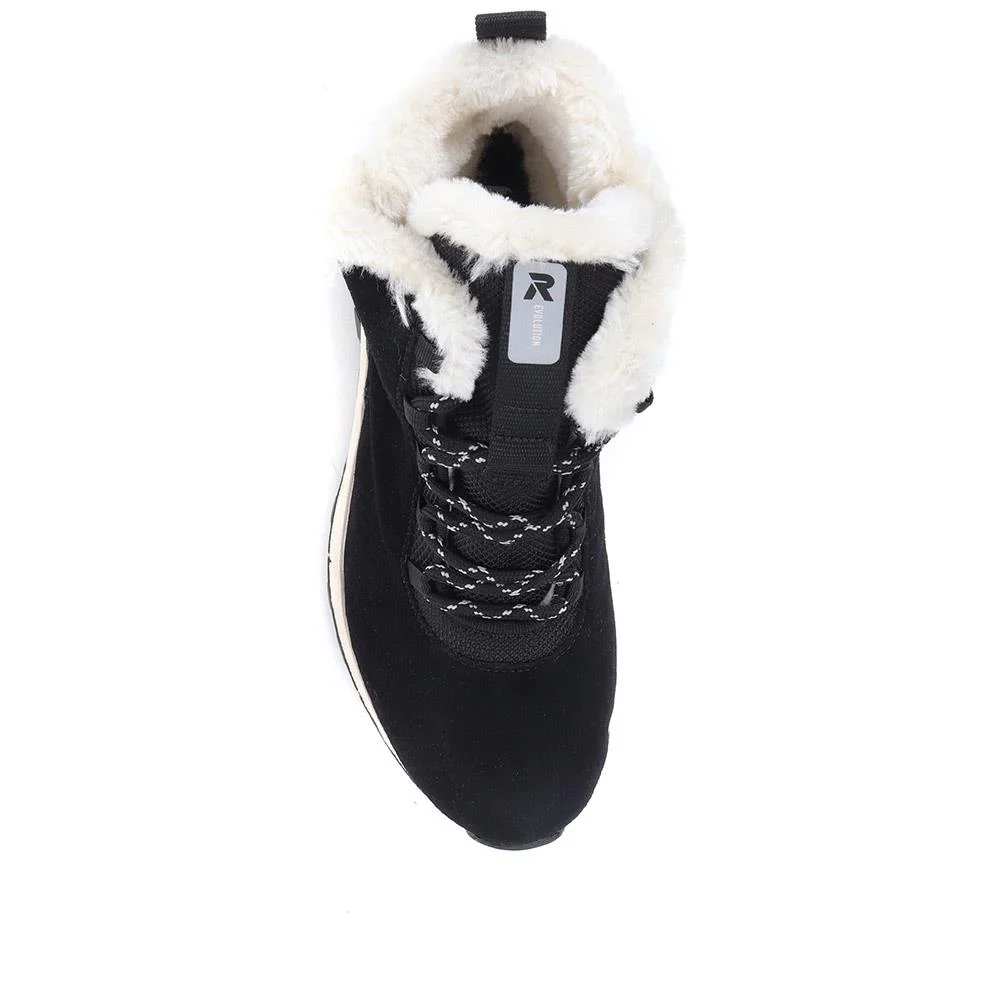 Rieker Fleece Lined Hiker Boots - RKR36541 / 323 001 - Black - Image 4