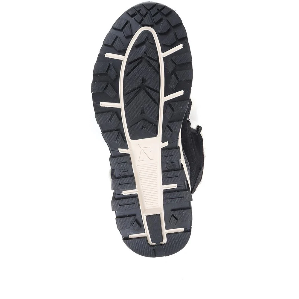 Rieker Fleece Lined Hiker Boots - RKR36541 / 323 001 - Black - Image 5