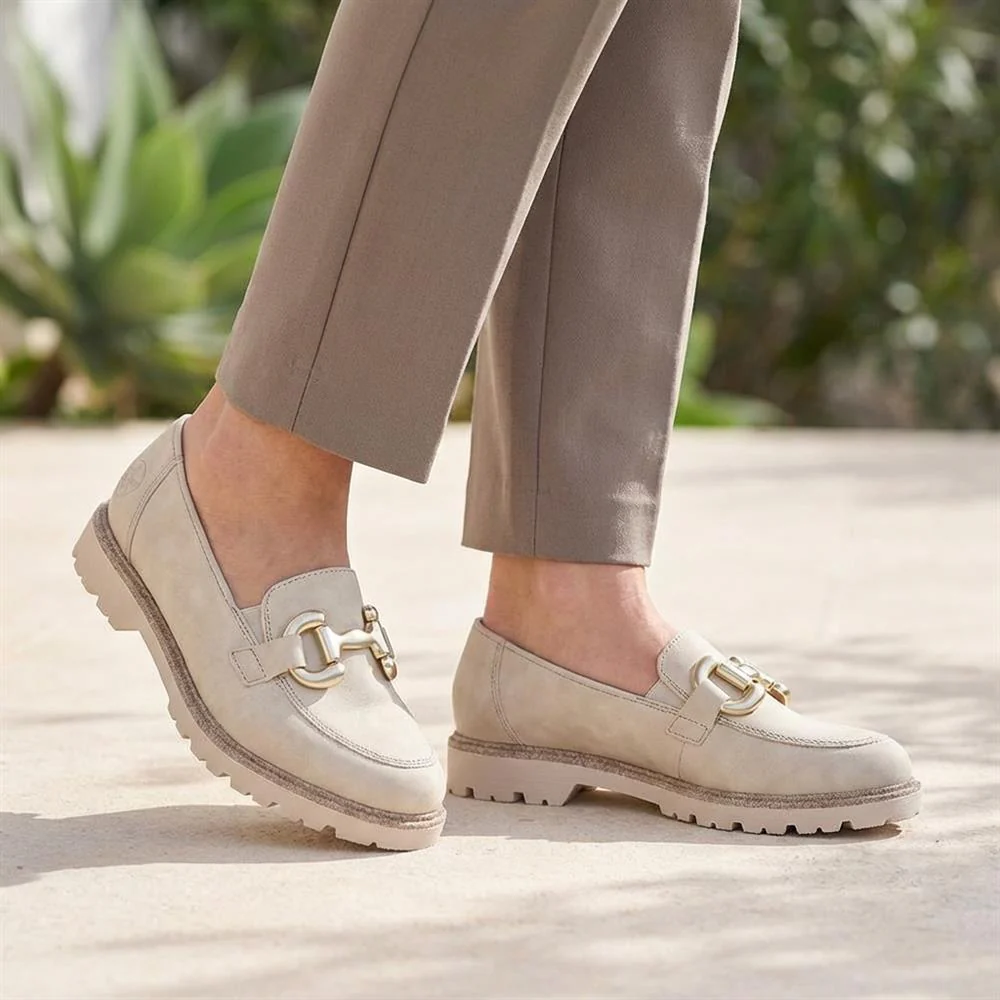 Rieker Grip Sole Buckle Moccasins - RKR43521 / 328 764 - Beige - Image 2