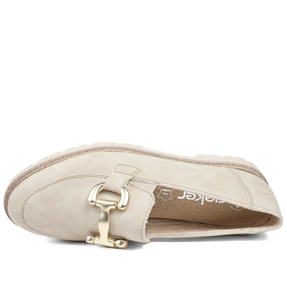 Rieker Grip Sole Buckle Moccasins - RKR43521 / 328 764 - Beige - Image 5