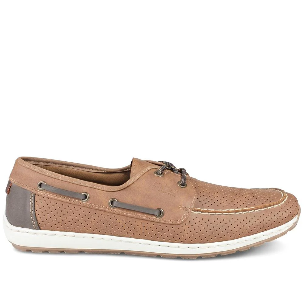 Rieker Grippy Deck Shoes - RKR43573 / 329 227 - Tan - Image 2