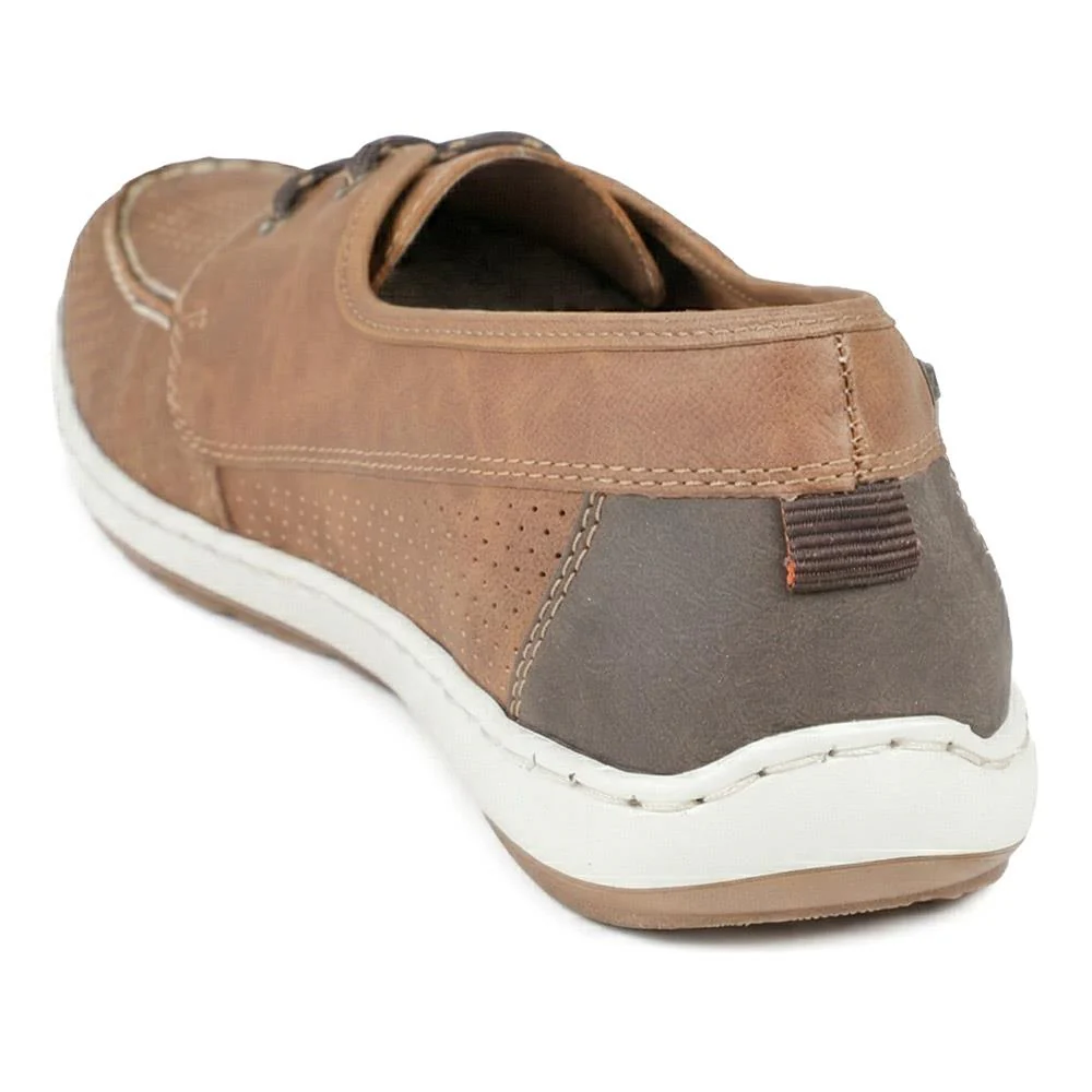 Rieker Grippy Deck Shoes - RKR43573 / 329 227 - Tan - Image 3