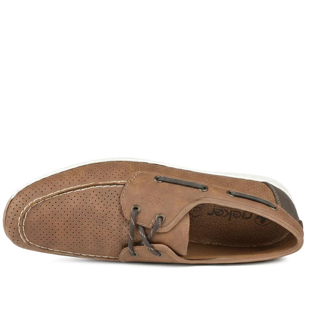 Rieker Grippy Deck Shoes - RKR43573 / 329 227 - Tan - Image 4