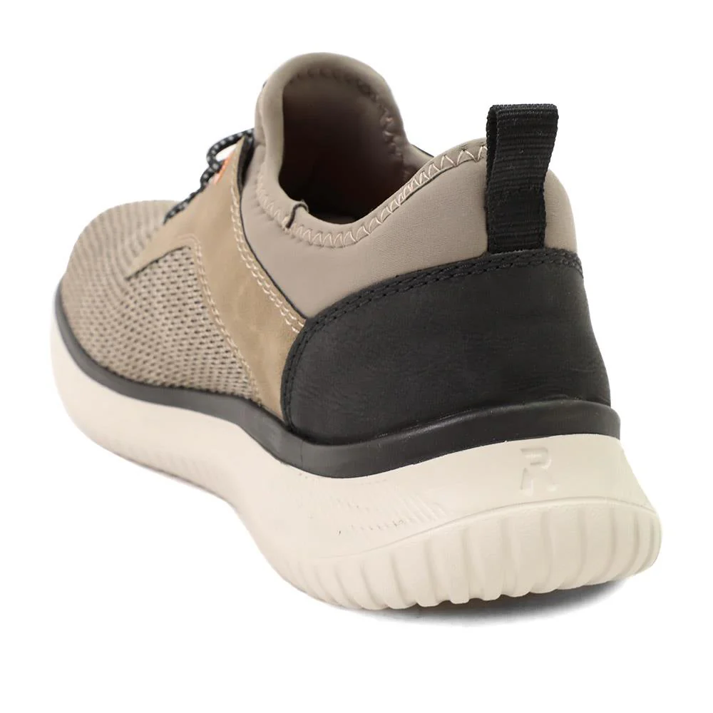 Rieker Lace Up Low Top Trainers - RKR43514 / 328 774 - Light Grey - Image 3