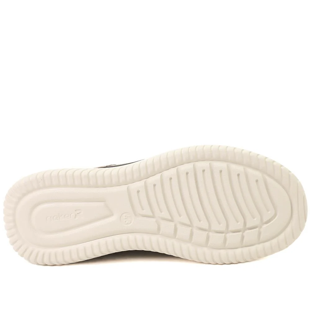 Rieker Lace Up Low Top Trainers - RKR43514 / 328 774 - Light Grey - Image 5