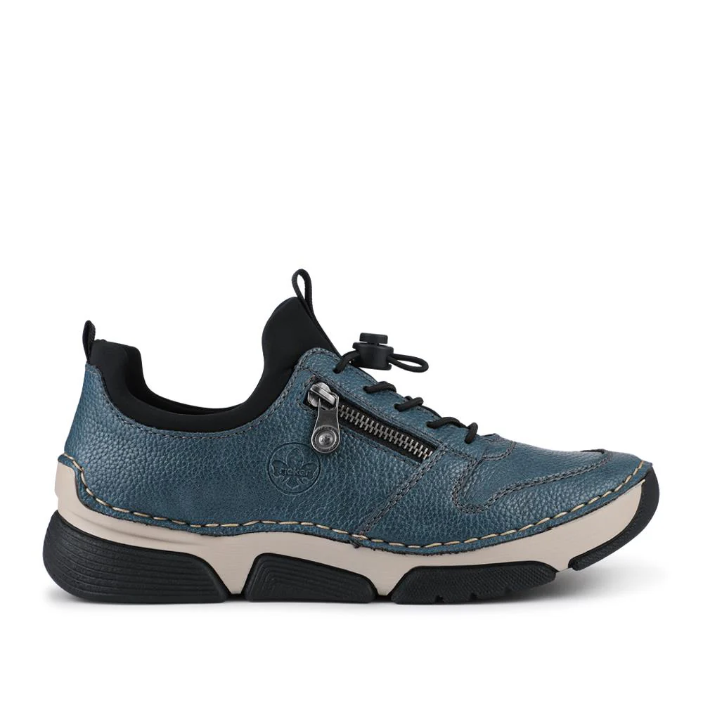 Rieker Lace-Up Trainers - RKR42506 / 327 792 - Blue - Image 2