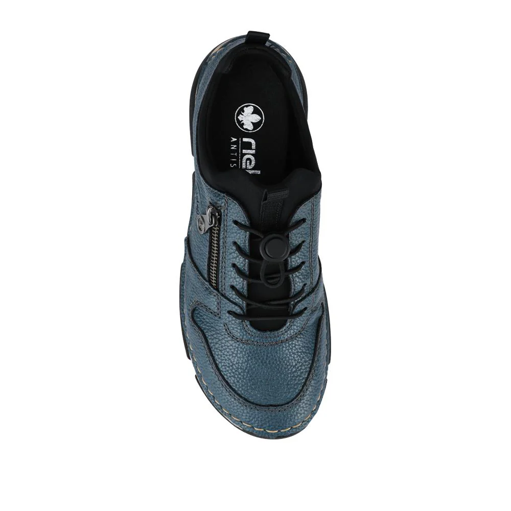 Rieker Lace-Up Trainers - RKR42506 / 327 792 - Blue - Image 4
