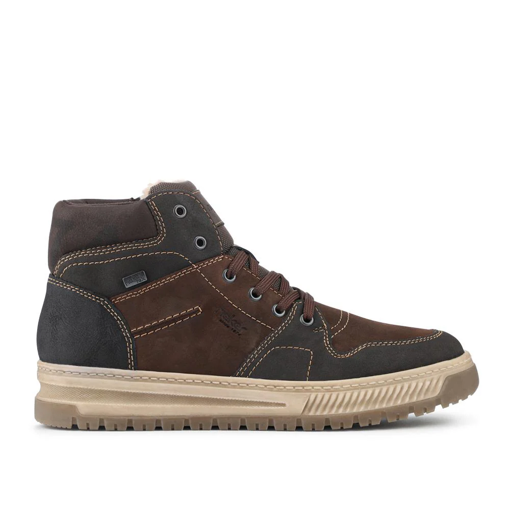 Rieker Leather Cushioned Hi Tops - RKR42541 / 328 106 - Brown - Image 2