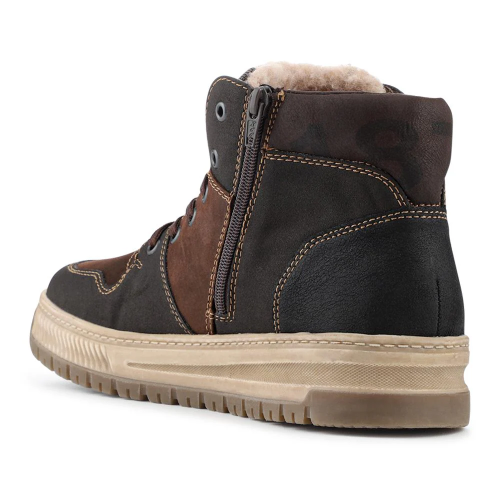 Rieker Leather Cushioned Hi Tops - RKR42541 / 328 106 - Brown - Image 3
