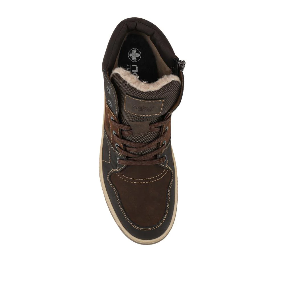 Rieker Leather Cushioned Hi Tops - RKR42541 / 328 106 - Brown - Image 4