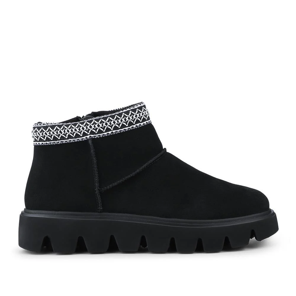 Rieker Leather Cushioned Shoes - RKR42557 / 328 201 - Black - Image 2