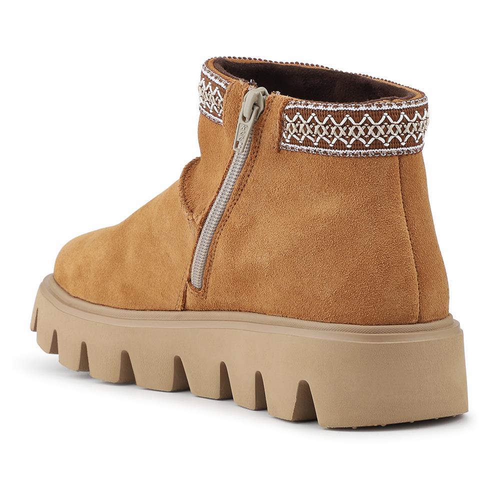 Rieker Leather Cushioned Shoes - RKR42557 / 328 201 - Tan - Image 3