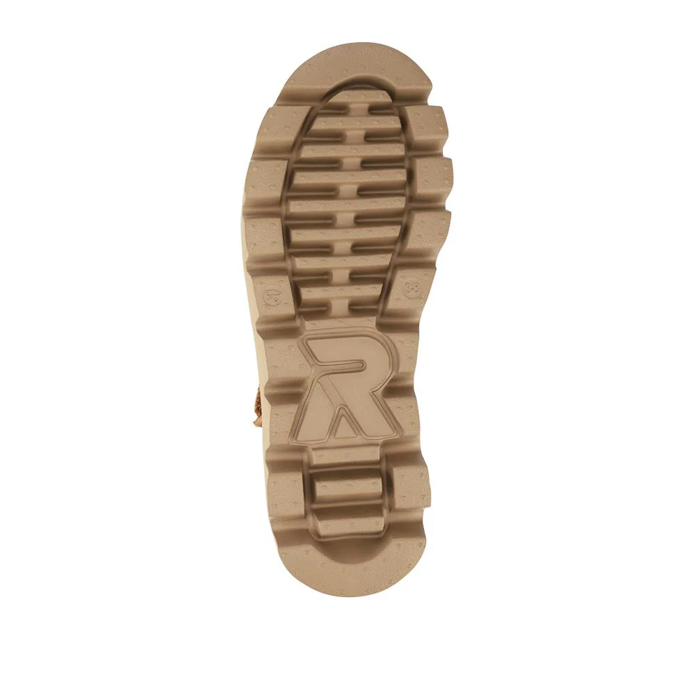 Rieker Leather Cushioned Shoes - RKR42557 / 328 201 - Tan - Image 5