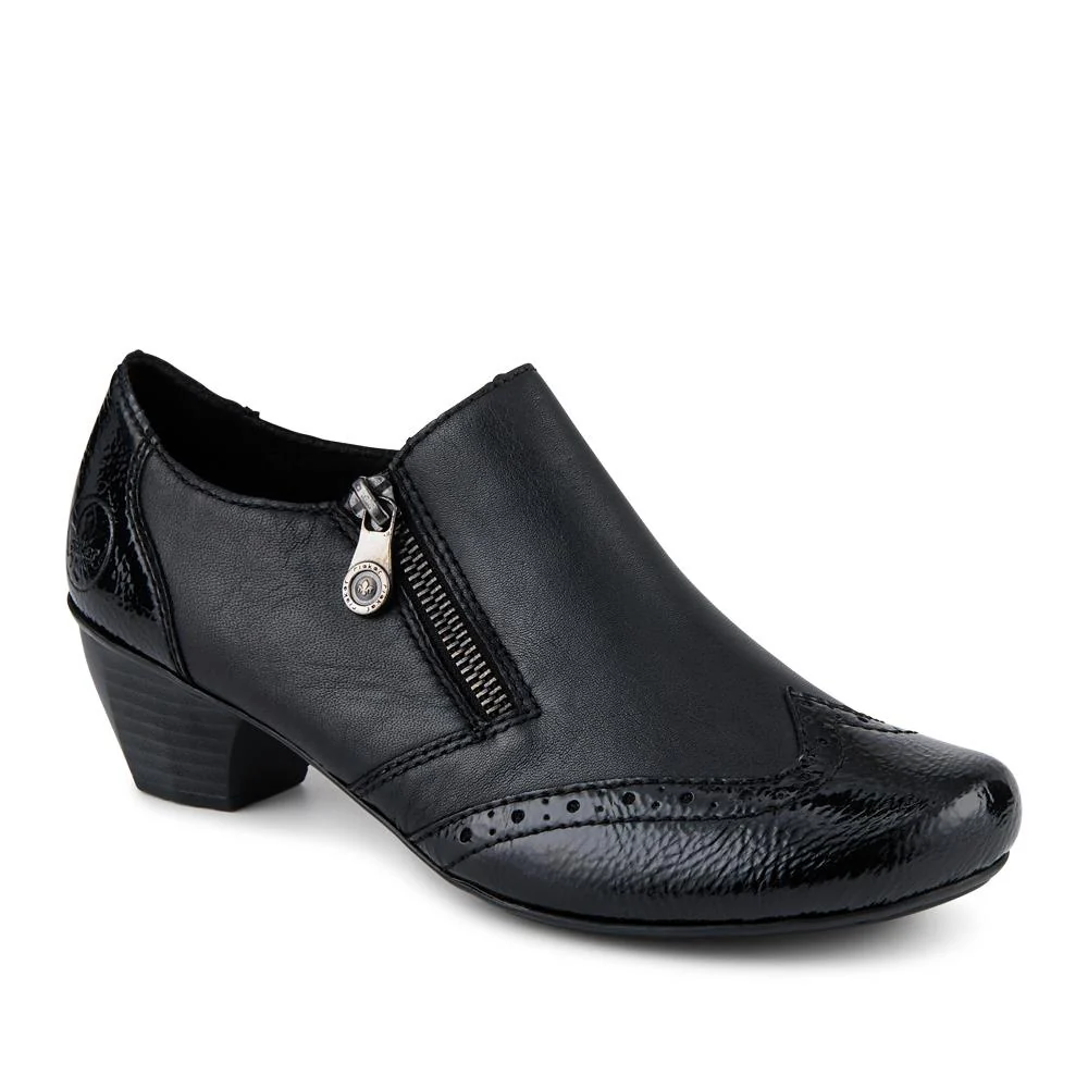 Rieker Leather Heeled Slip-On Shoes - RKR42522 / 327 688