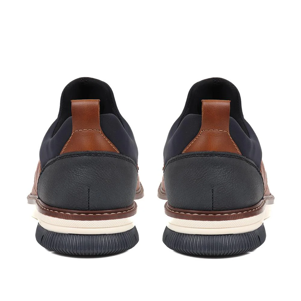 Rieker Leather Trainers - RKR38508 / 324 084 - Tan - Image 3