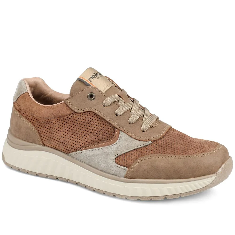 Rieker Leather Zip & Lace Trainers - RKR43512 / 328 771