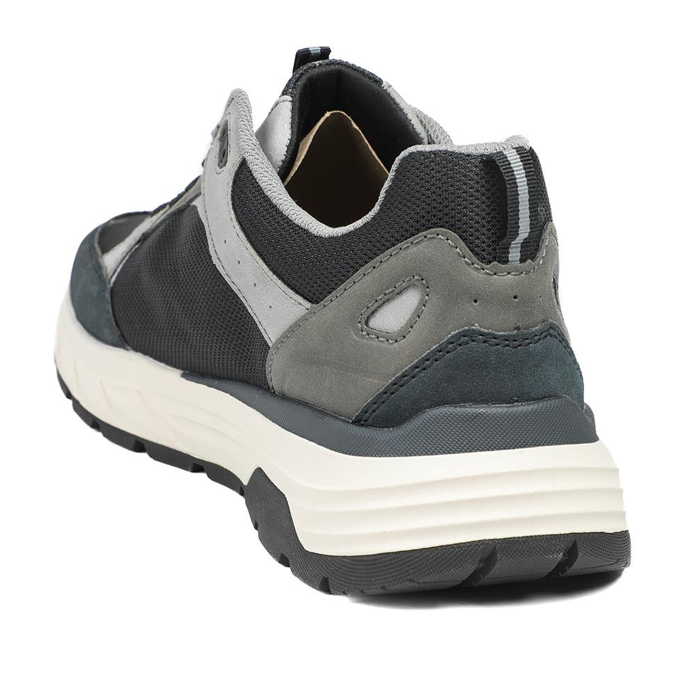 Rieker Low Top Lace Up Trainers - RKR43503 / 328 971 - Black-Grey - Image 4