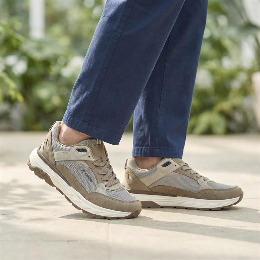 Rieker Low Top Lace Up Trainers - RKR43503 / 328 971 - Grey - Image 2