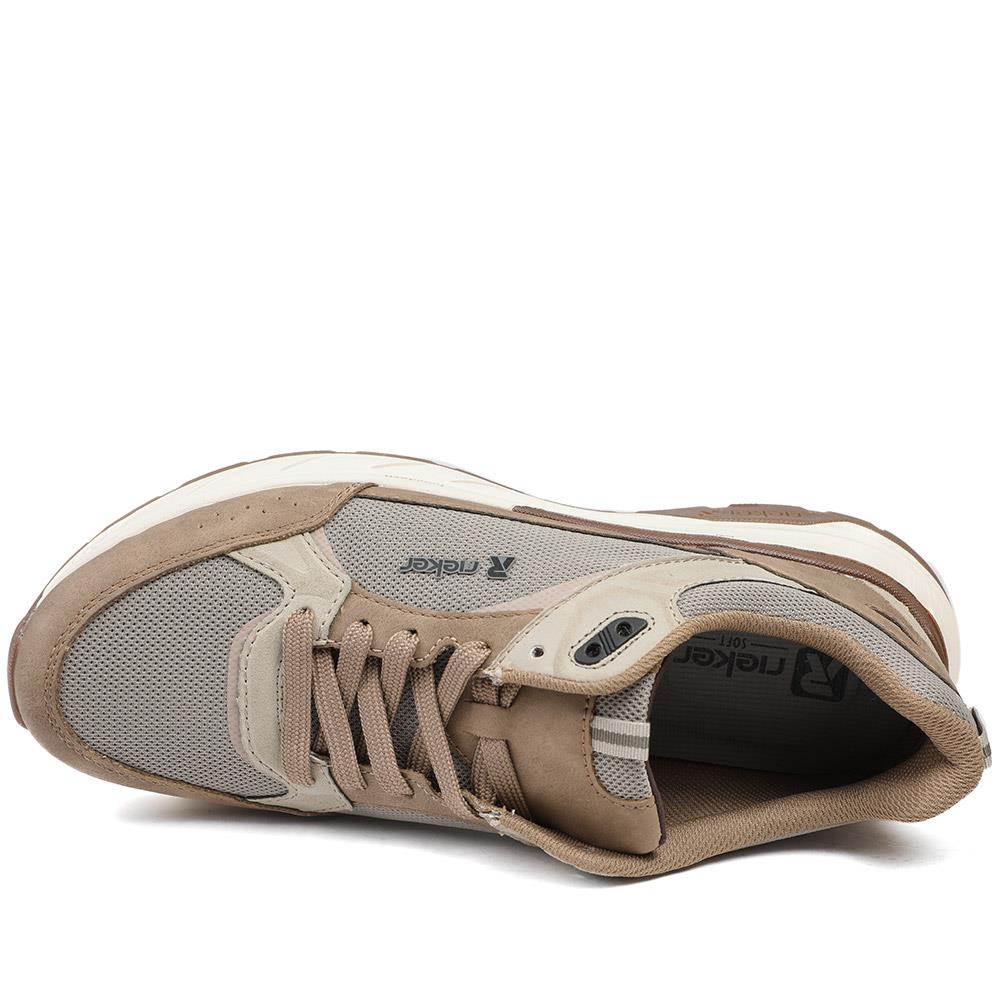 Rieker Low Top Lace Up Trainers - RKR43503 / 328 971 - Grey - Image 5